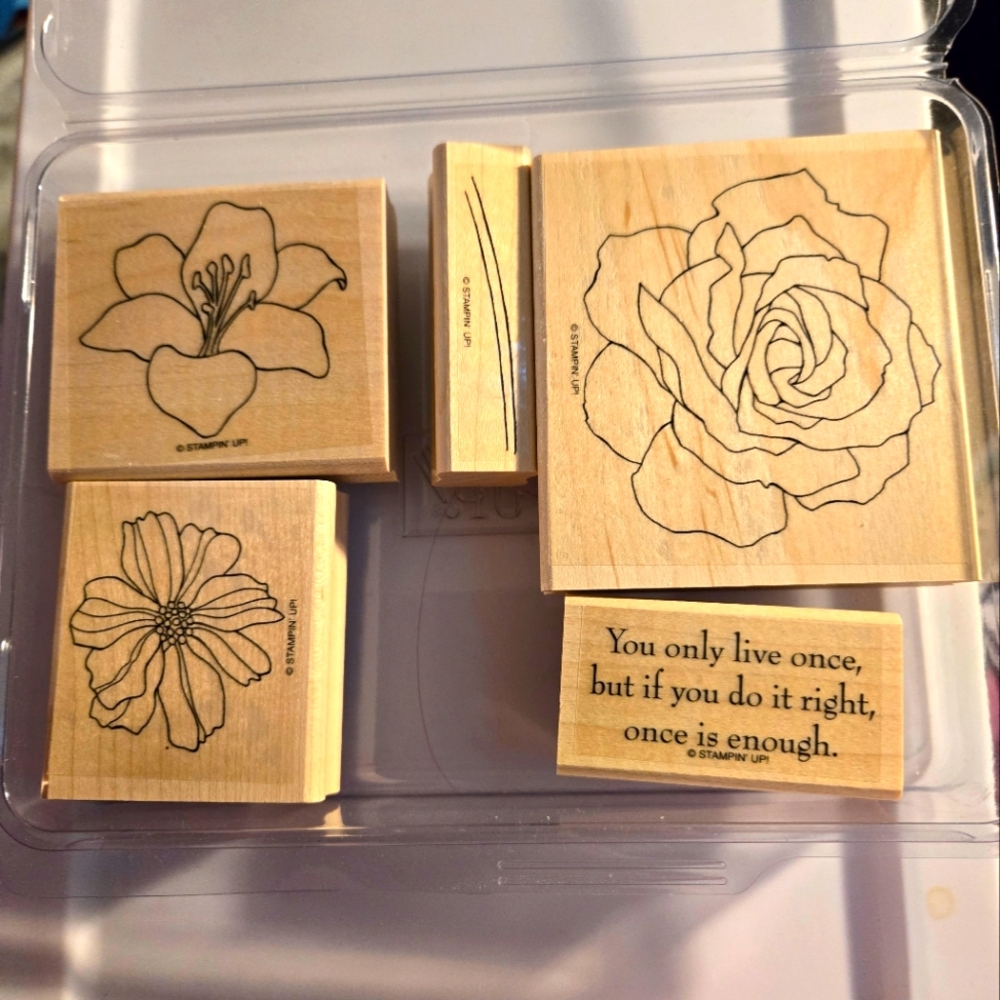 Stampin' Up! Flower Wooden Stamp Set